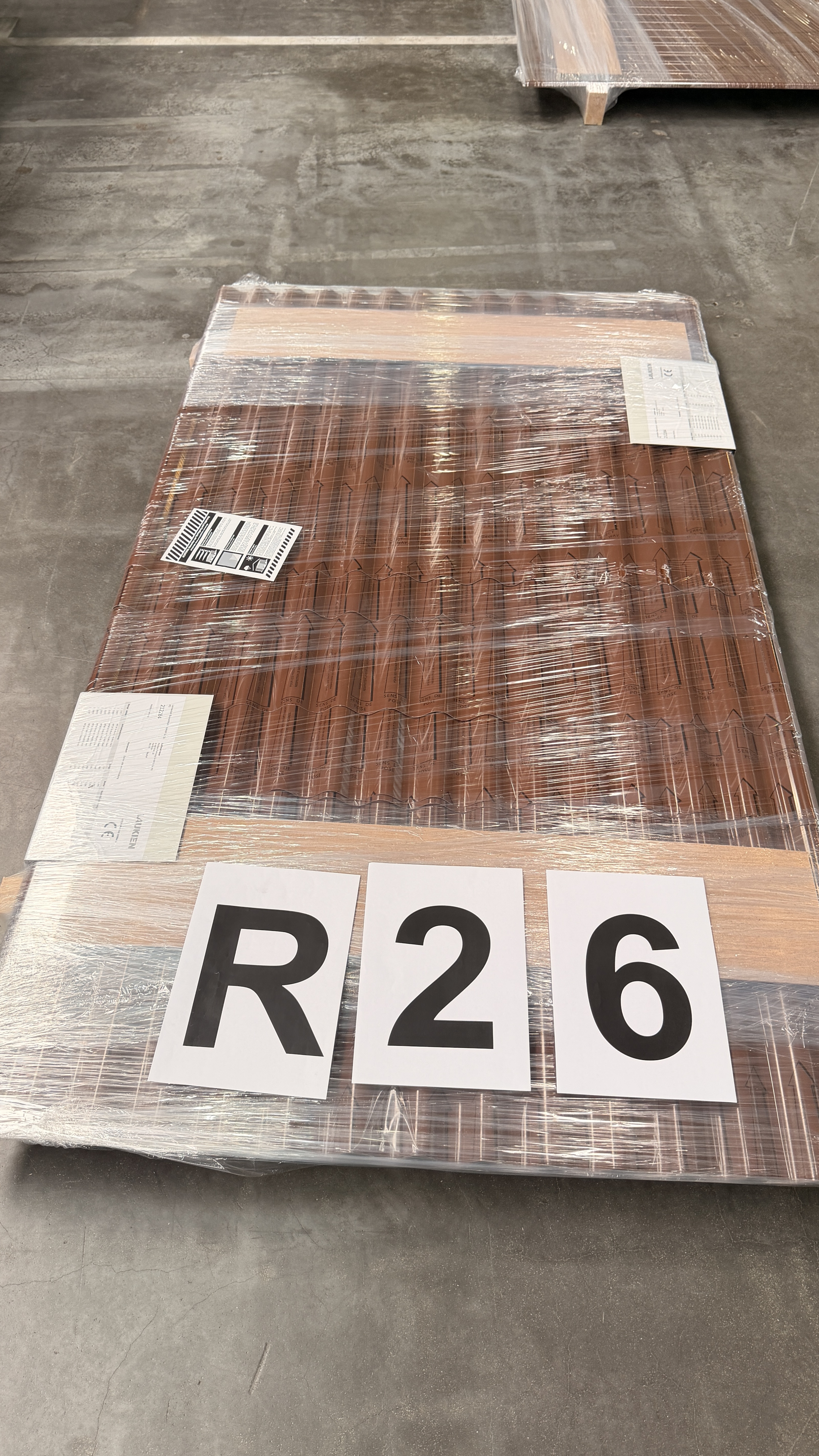 Aluminiumwellprofil, Typ: 18/76 - Dach, s = 0,70 mm, 25 my 8011 -  13,49 m²
