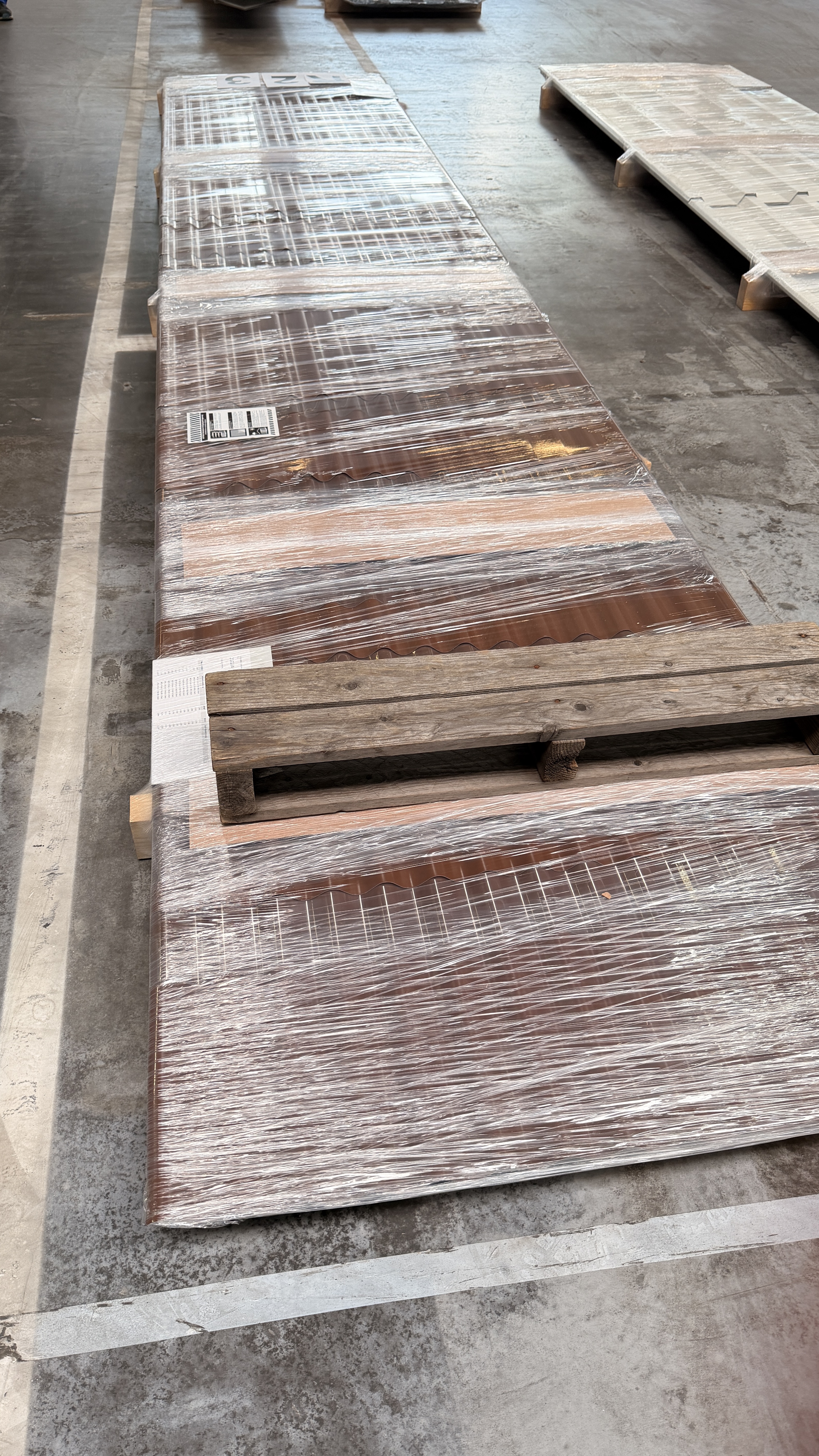 Aluminiumwellprofil, Typ: 18/76 - Dach, s = 0,70 mm, 25 my 8011 -  55,05 m²